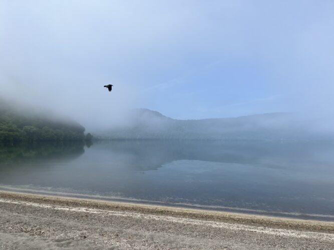 朝の十和田湖